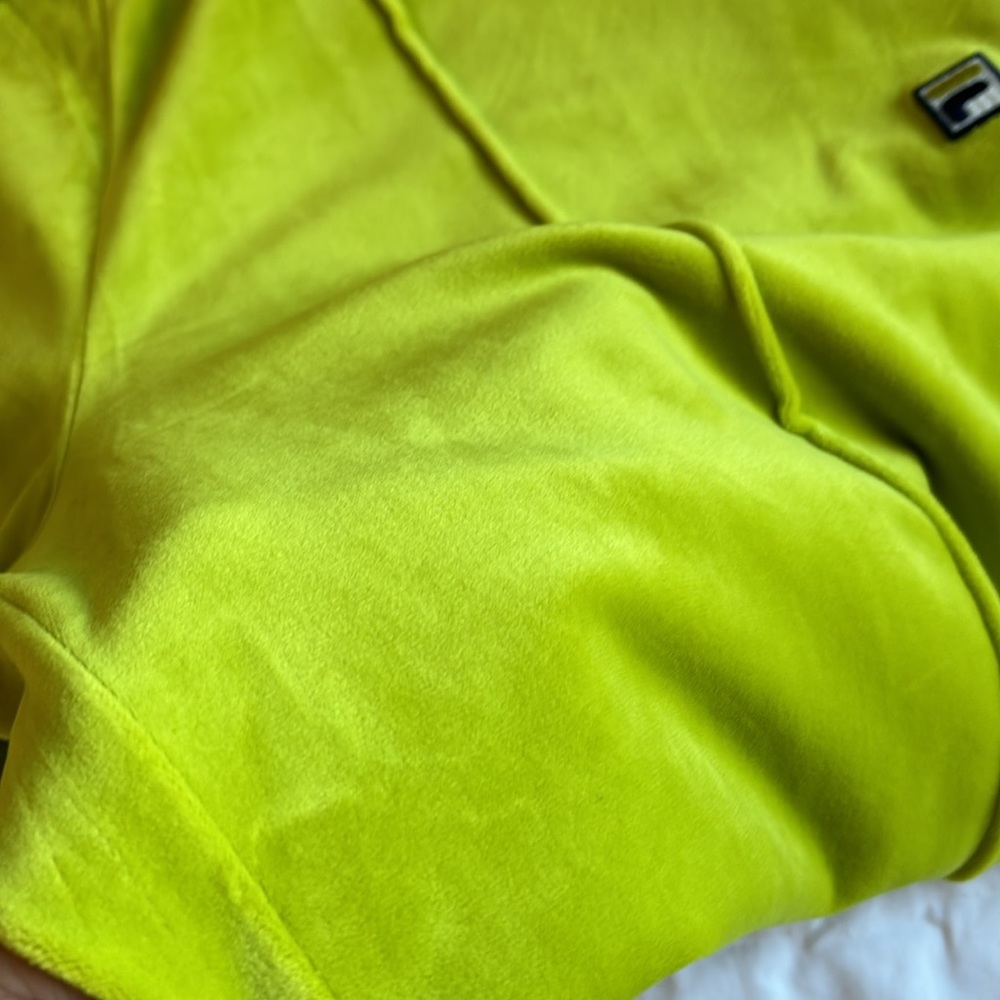 Fila velvet green wide leg track pants size xl - Picture 4 of 6